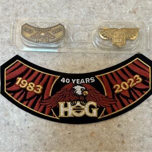 2023 Harley-Davidson 40th Anniversary HOG Patch and Pin Set